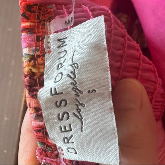 Dress Forum Revolve Pink Floral One Shoulder Wrap Dress Womens S Mini Beachy - Picture 10 of 12